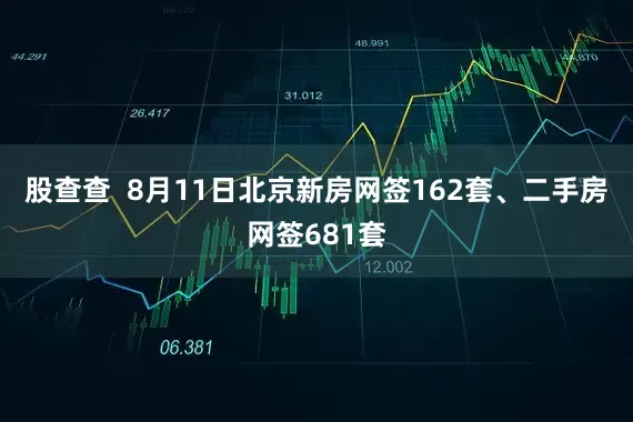 股查查  8月11日北京新房网签162套、二手房网签681套